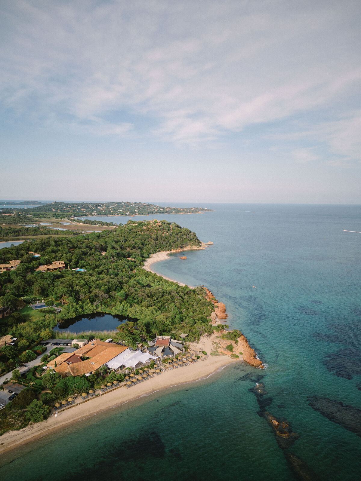 Vue aérienne, la presqu’île